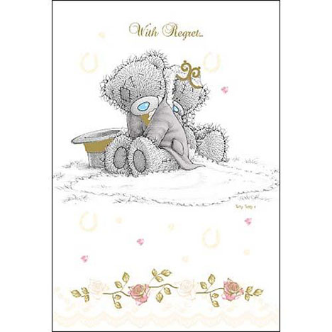 With Regret Wedding Invitation Me to You Bear Card £1.40